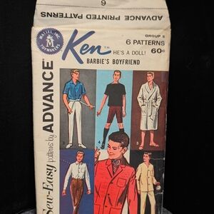 Vintage Ken Doll Sewing Pattern